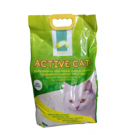 Active Cat Lemon bentonitinis kačių kraikas su citrinos aromatu 5l, 10l