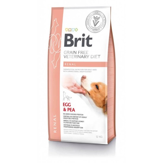 Brit GF Veterinary Diets sausas maistas šunims Renal 2kg, 12kg