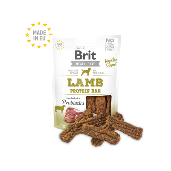 Brit Jerky Lamb Protein bar skanėstas 80g