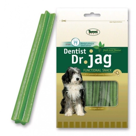 Skanėstas šunims Dr. Jag Stix pagaliukai dantų higienai su mėta, 100 g, 8 vnt