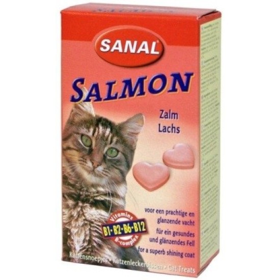 SANAL CAT SALMON pašaro priedas katėms su lašiša, 50g