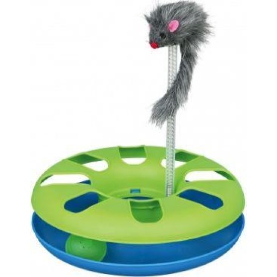 TRIXIE žaislas katėms Crazy Circle – ratas su pele, 24x29cm