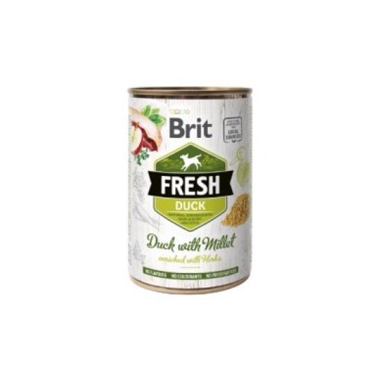 Brit Fresh konservai šunims Duck&Millet 400g