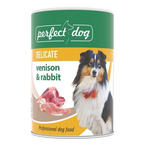 Perfect Dog Delicate konservai šunims su briediena ir triušiena 400g, 800g