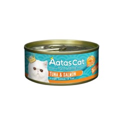 Aatas Cat konservas katėms su tunu ir lašiša drebučiuose 80g