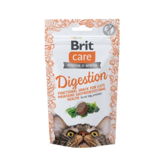 Brit Care Cat Digestion skanėstai katėms su pankoliu ir rudadumbliais 50g