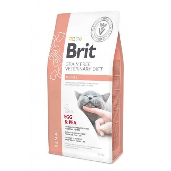 Brit GF Veterinary Diets Renal sausas maistas katėms 0.4kg, 2kg, 5kg