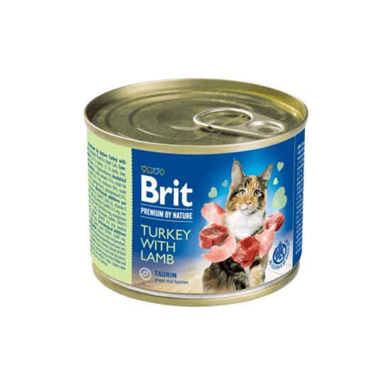 Brit Premium švelnus mėsos paštetas katėms su kalakutiena ir ėriena 200g