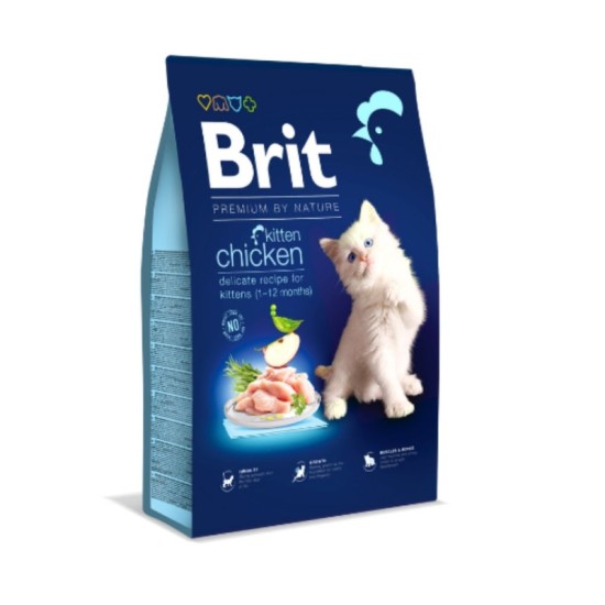Brit Premium by Nature Cat Kitten sausas maistas jauniems kačiukams 0.3kg, 8kg