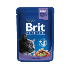 Brit Premium konservai katėms su menke padaže 100g 