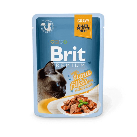 Brit Premium Delicate konservai katėms su tuno file padaže 85g 