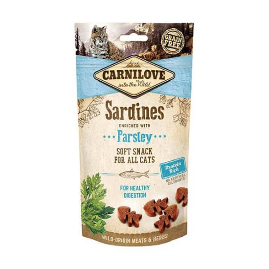 Carnilove Sardine Enriched With Parsley skanėstas katėms su sardinėmis ir petražolėmis 50g
