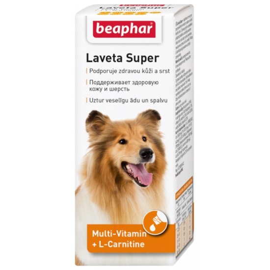 BEAPHAR LAVETA SUPER skysti vitaminai šunims, odos ir kailio priežiūrai, 50ml