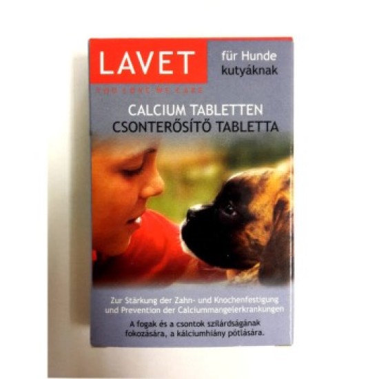 LAVET Calcium tabletės šunims, 50 tabl. (50g.)