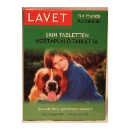 LAVET Skin tabletės šunims, odos ir kailio priežiūrai 50tabl. (50g.)