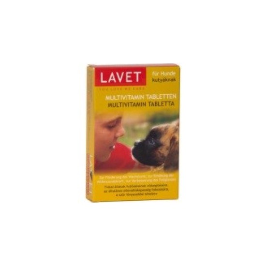 LAVET Multivitamin tabletės šunims, 50tabl. (45g)