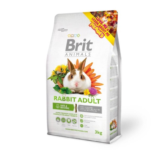Brit Animals maistas suaugusiems triušiams 300g, 1.5kg, 3kg
