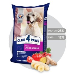 CLUB 4 PAWS Premium pilnavertis sausas ėdalas suaugusiems didelių veislių šunims, 14 kg