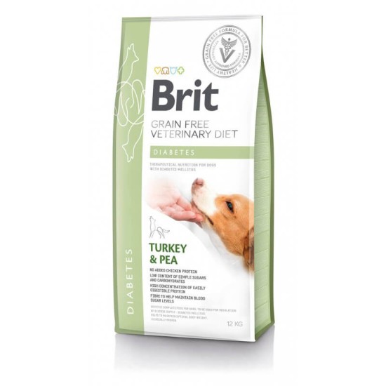 Brit GF Veterinary Diets sausas maistas šunims Diabetes 2kg, 12kg