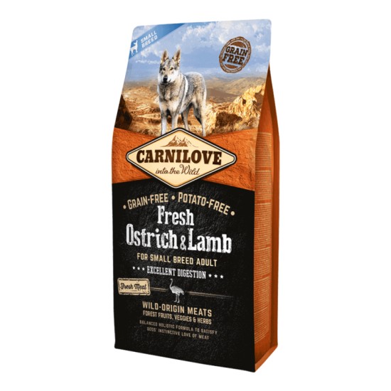 Carnilove Fresh Ostrich&Lamb for Small breed 1.5 kg, 6kg